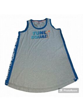 Nwot Space Jam Men's XL Cotton/Polyester Blend Gray Graphic Tank Top - Size XL